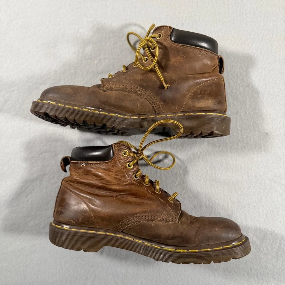 Dr. Martens 939 Made in England Vintage Brown Leather Boots Mens 9